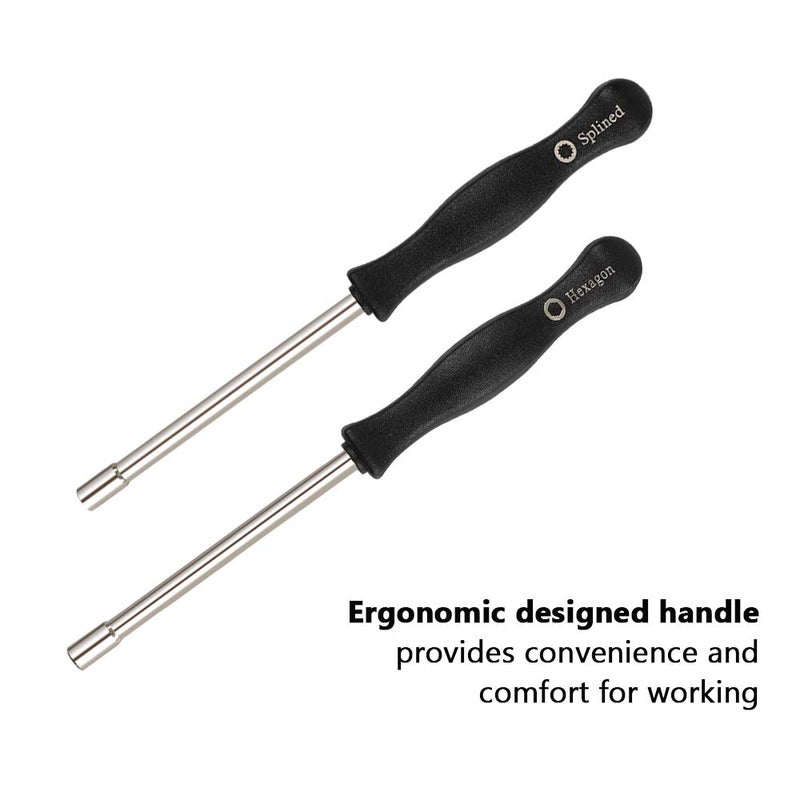 Huswell Carburetor Adjustment Tool Carburator Adjusting Kit for 2-Cycle Small Engine Poulan Husqvarna STIHL Echo Trimmer Weedeater Chainsaw (Splined+Hexagon) - Image 1
